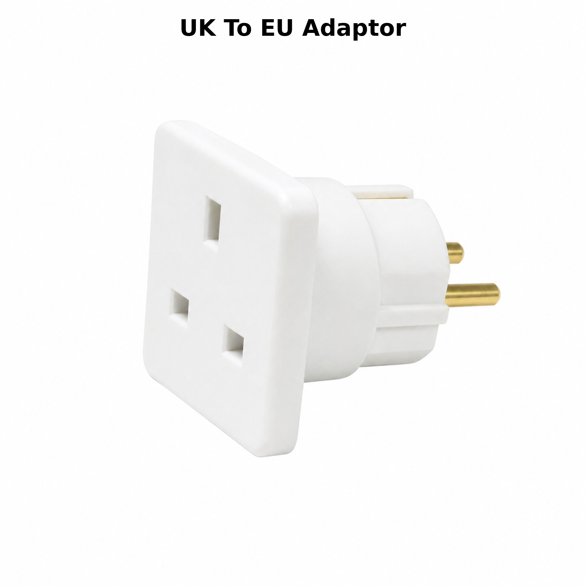 UK to Europe Plug Adapter – 3-Pin to 2-Pin EU Travel Converter